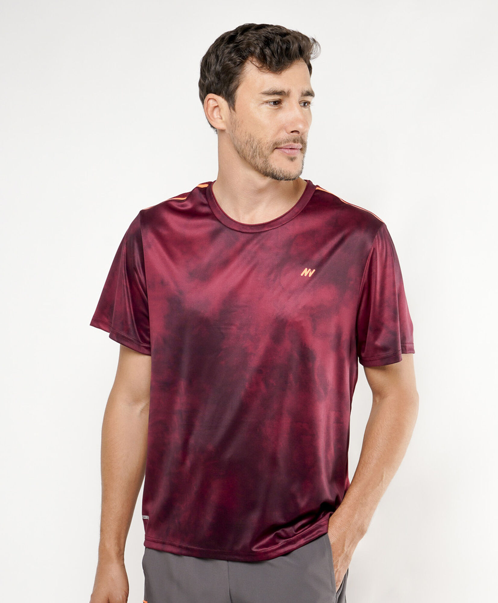 Polera deportiva hombre jaspeada Polera deportiva hombre jaspeada