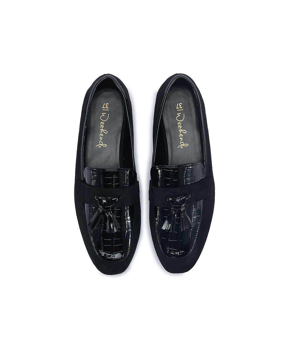 Mocasines mujer cinta black