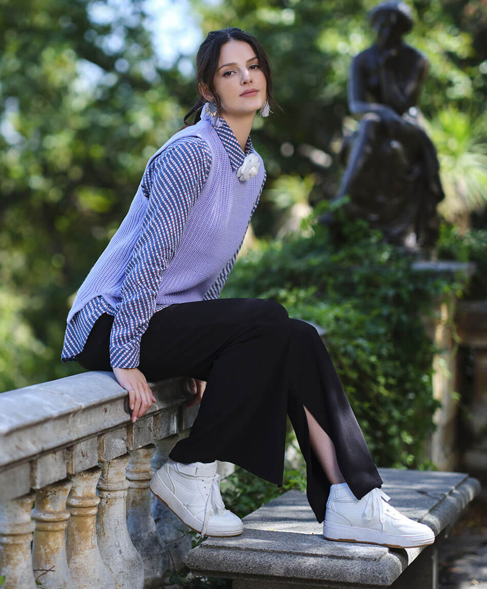 Pantalón mujer acanalado flare Pantalón mujer acanalado flare
