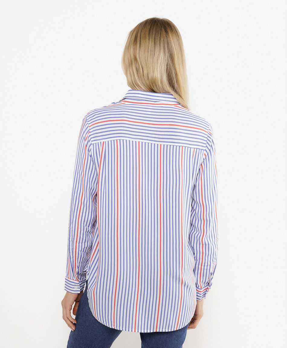 Blusa mujer l&iacute;neas bicolor