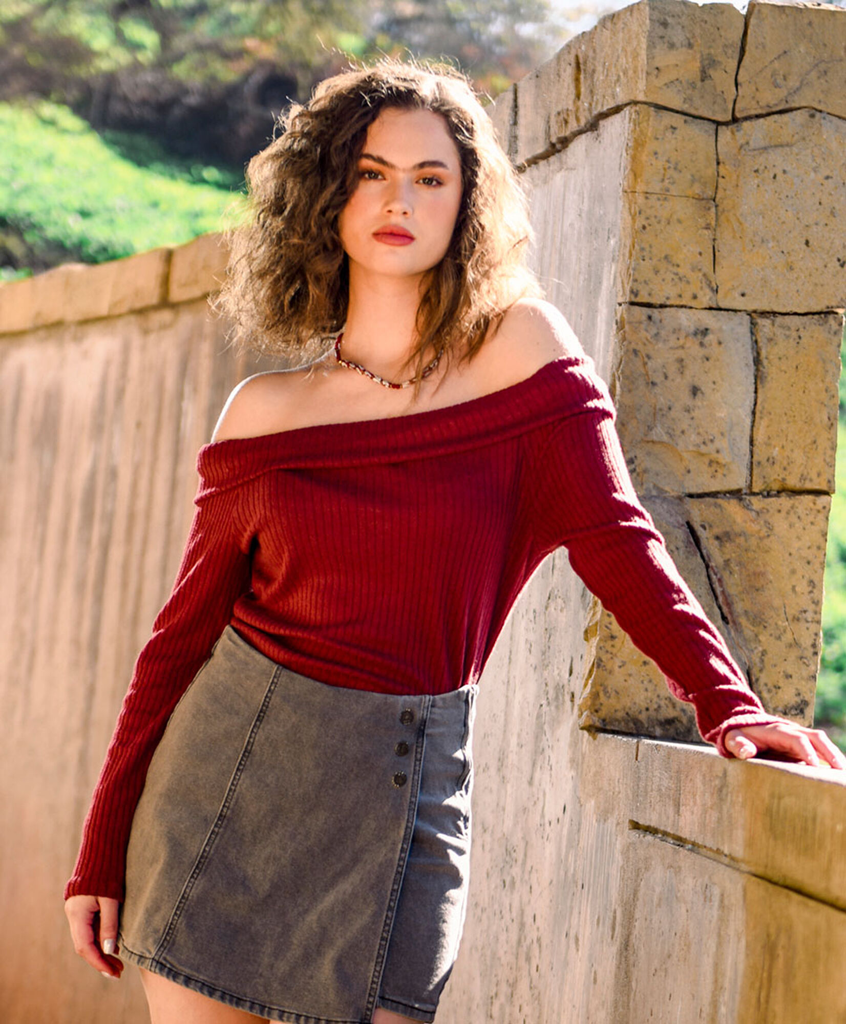 Polera mujer cuello banda Polera mujer cuello banda