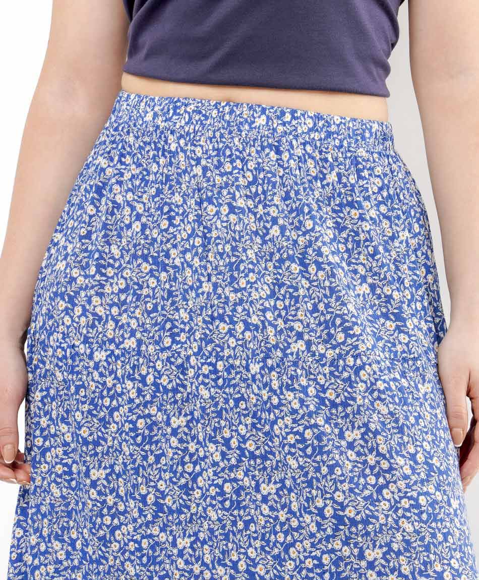 Falda mujer larga dise&ntilde;o flores