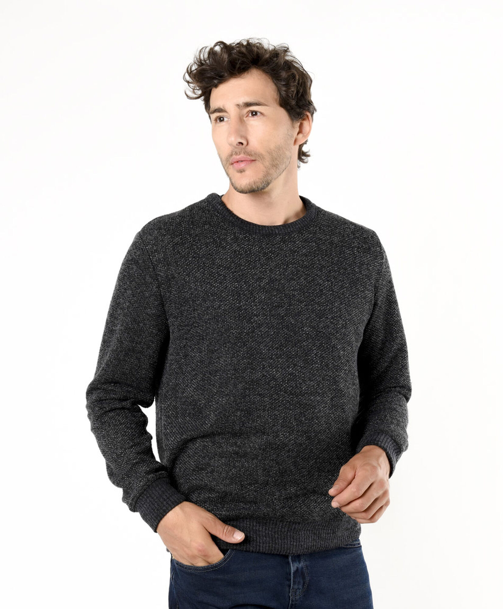 Polerón hombre jaspeado Polerón hombre jaspeado