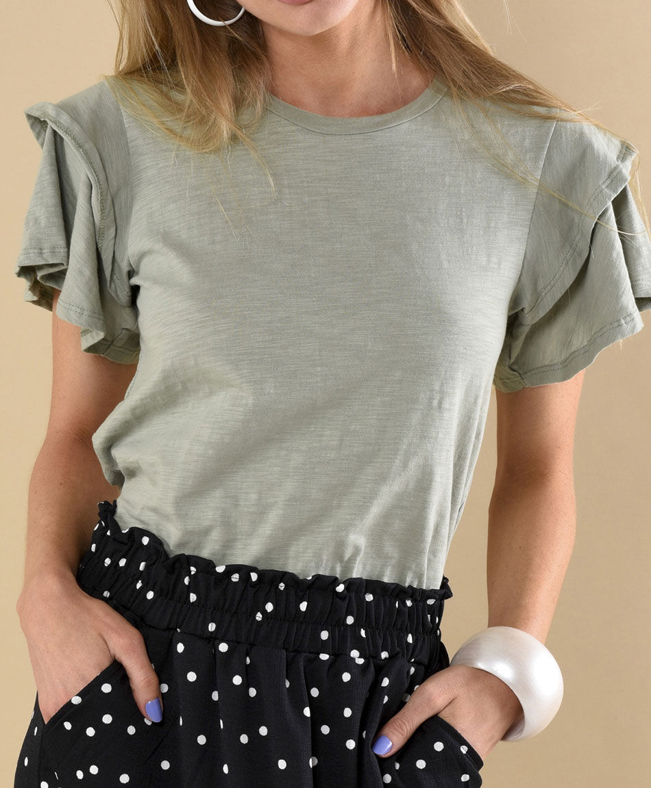 Polera manga corta cuello redondo