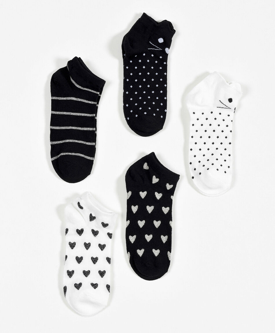 Pack 5 calcetines mujer cortos diseños