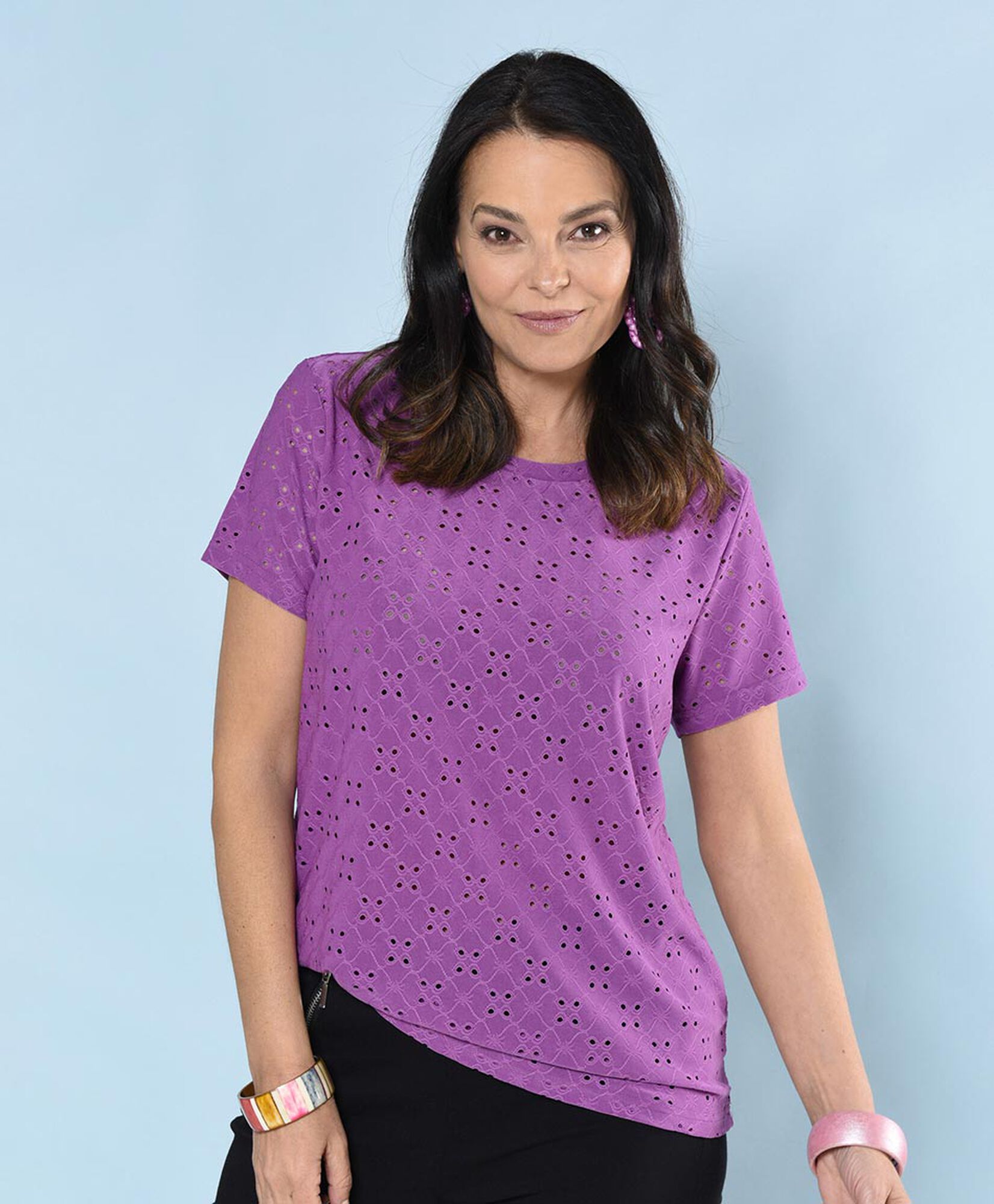 Polera oversize manga corta cuello redondo Polera oversize manga corta cuello redondo