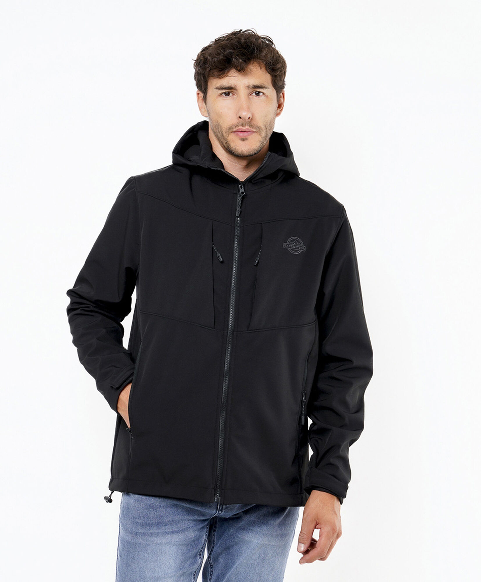 Chaqueta hombre soft shell negra Chaqueta hombre soft shell negra