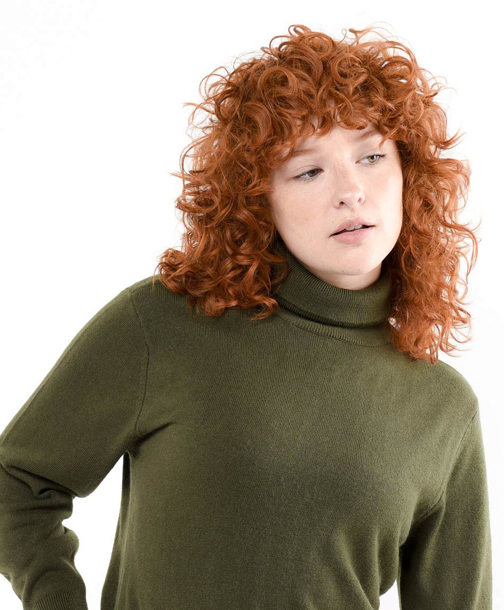 Sweater mujer verde cuello alto Sweater mujer verde cuello alto