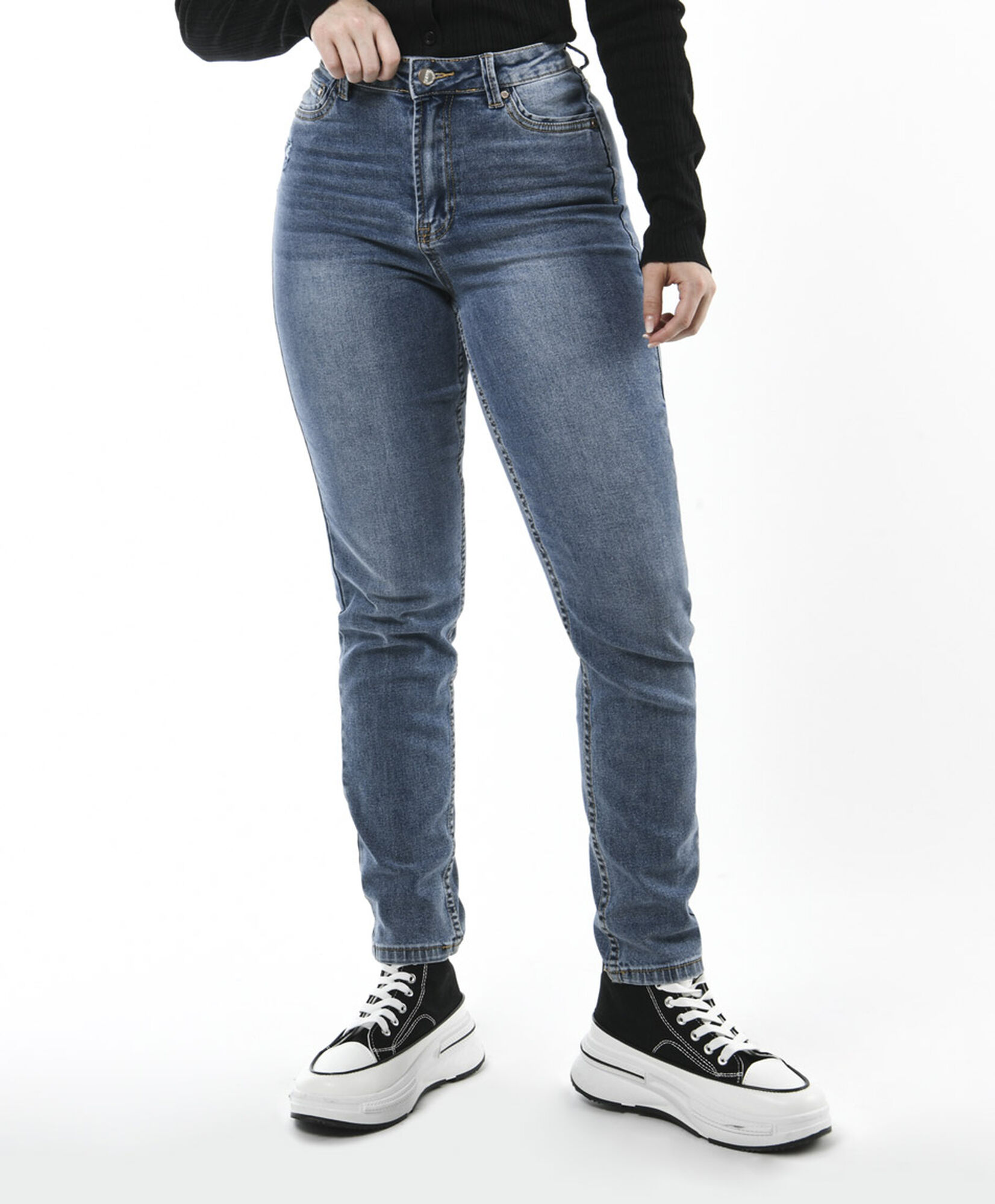 Jeans mujer tiro alto skinny fit Jeans mujer tiro alto skinny fit