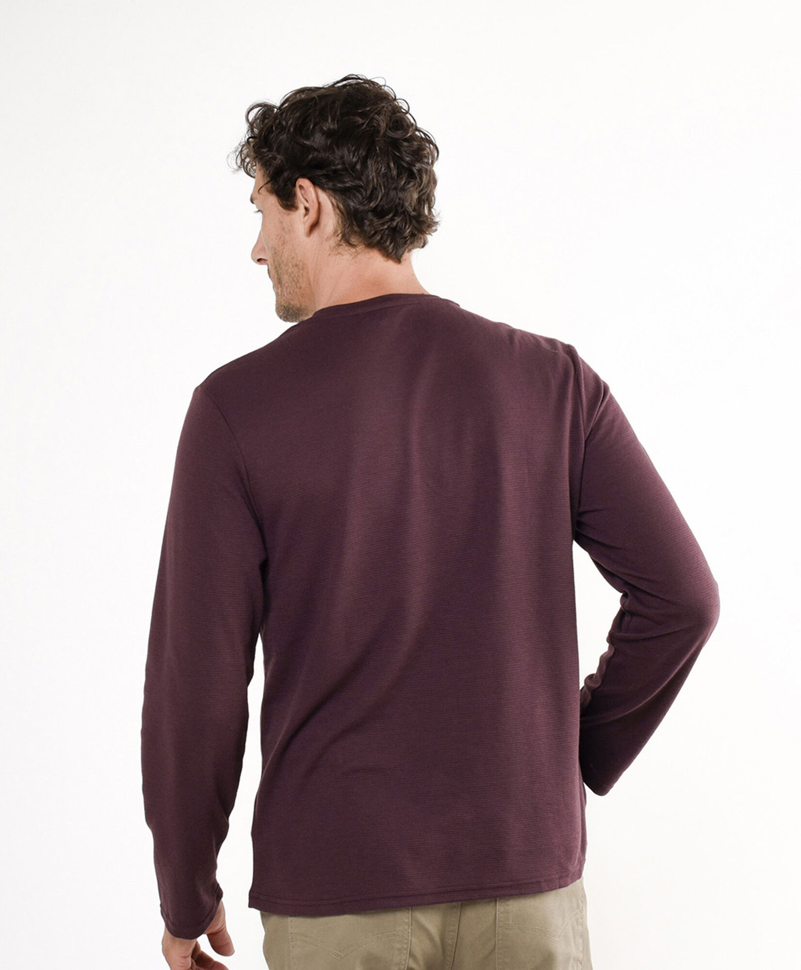 Polera hombre lisa burdeo Polera hombre lisa burdeo