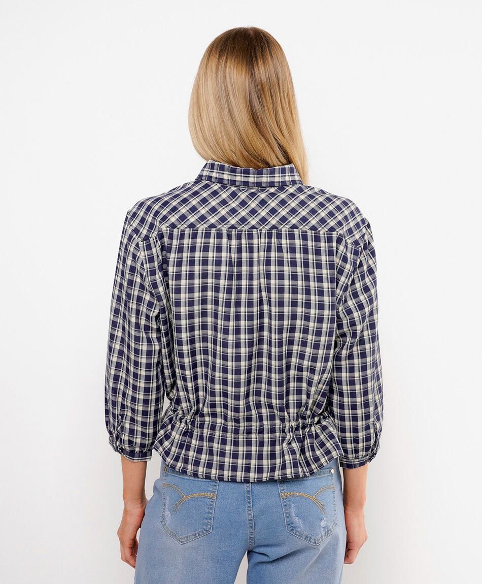 Blusa mujer cuadrill&eacute; lazo
