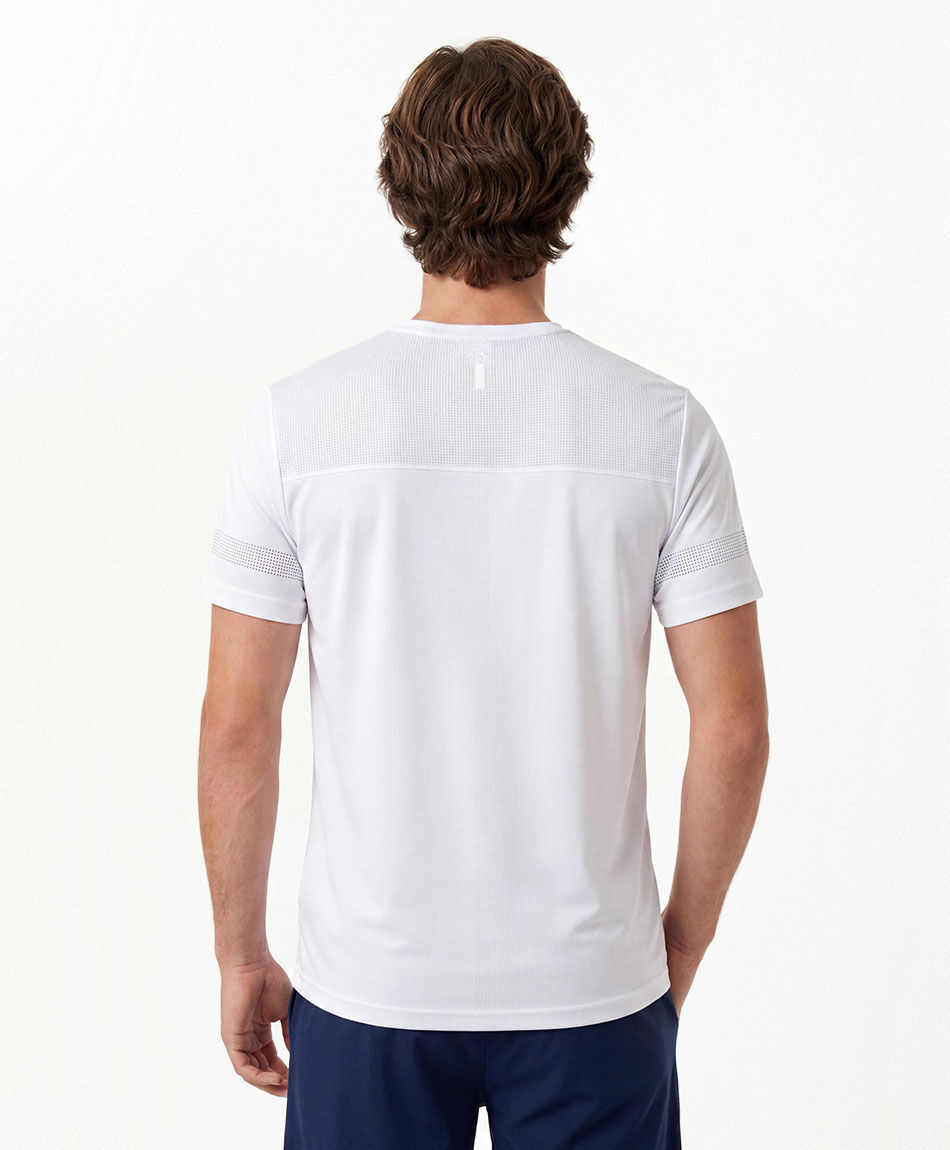 Polera deportiva hombre cuadros puntitos