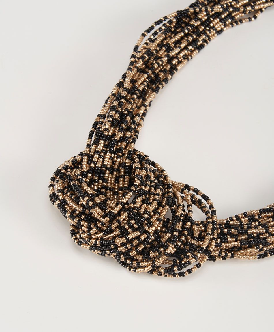 Collar mujer eslab&oacute;n mostacilla