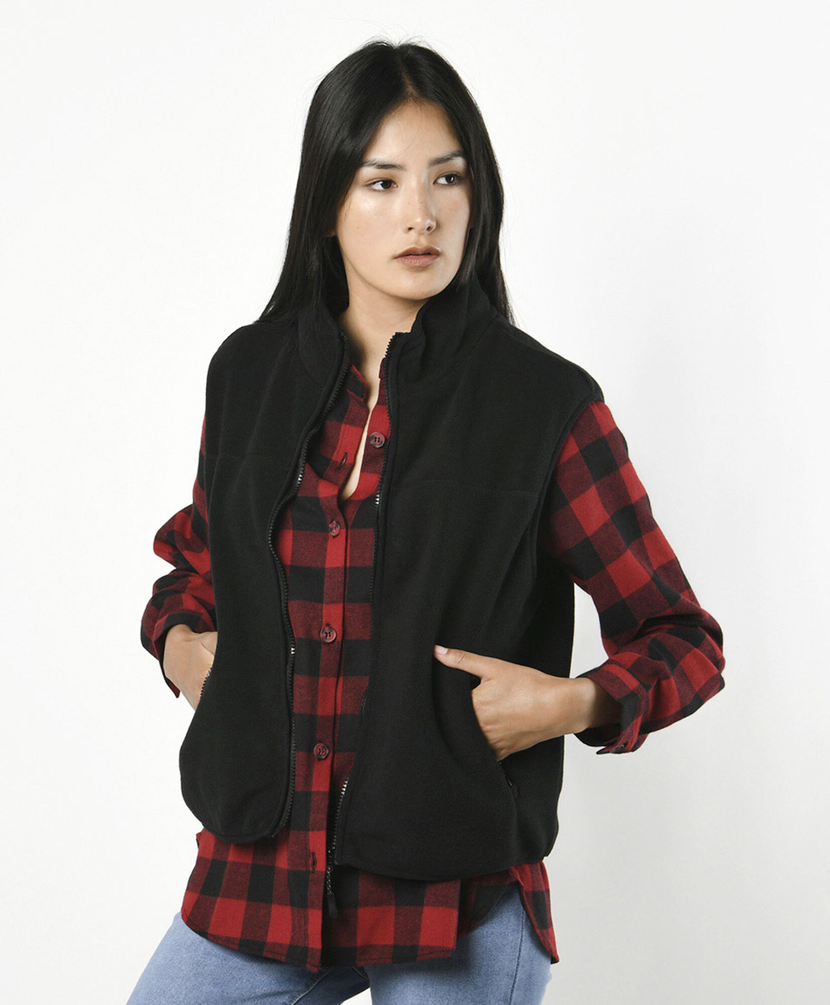 Polar mujer liso sin mangas Polar mujer liso sin mangas