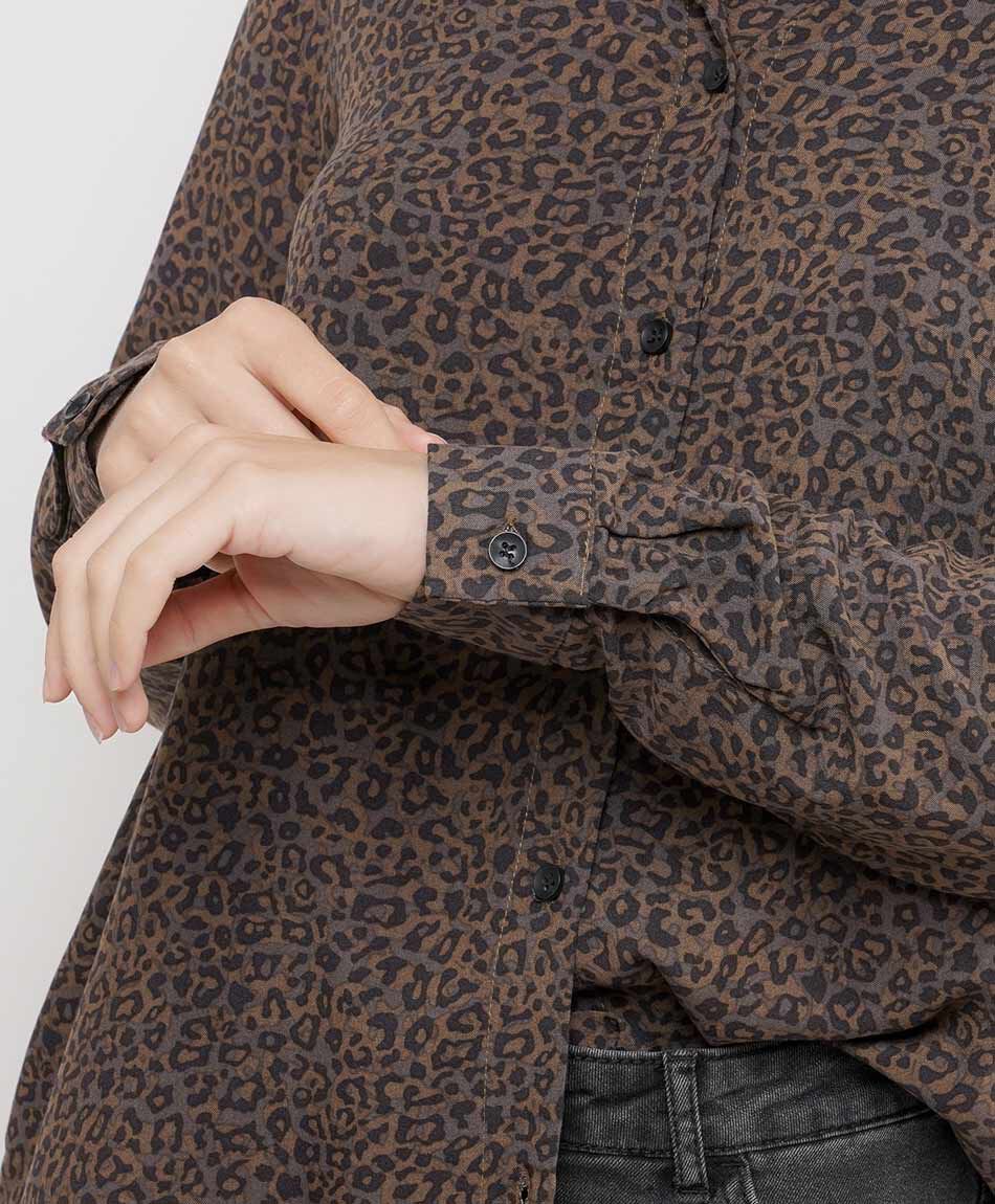 Blusa mujer animal print larga
