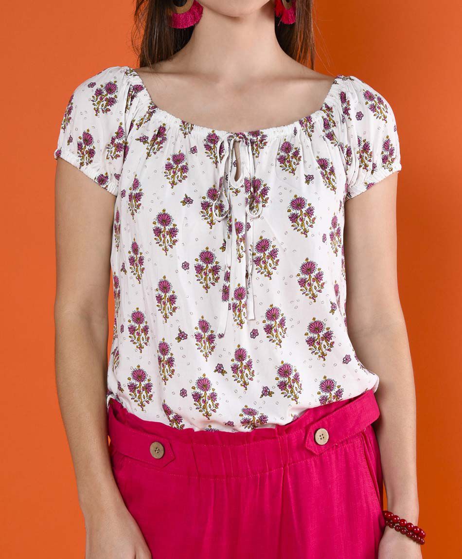 Blusa oversize manga corta