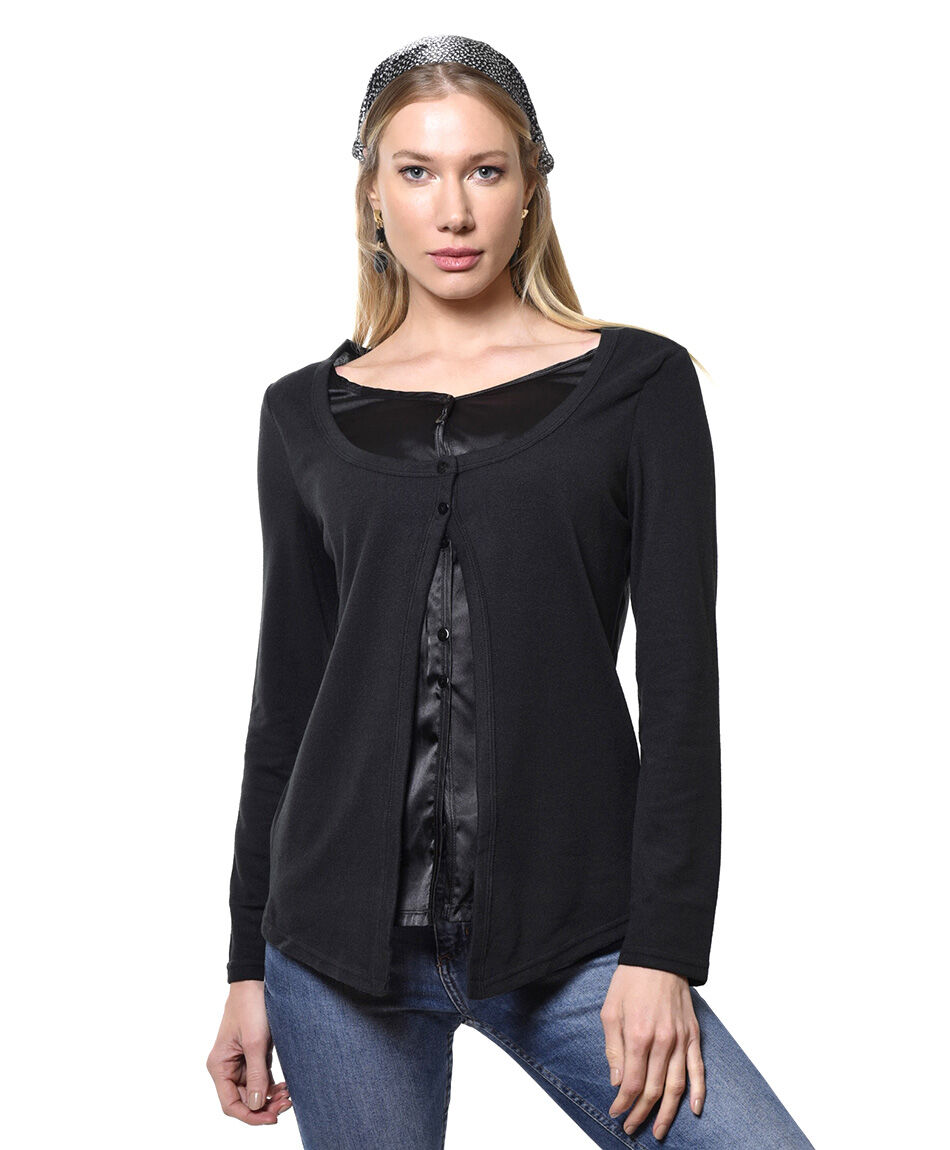 Cardigan mix doble