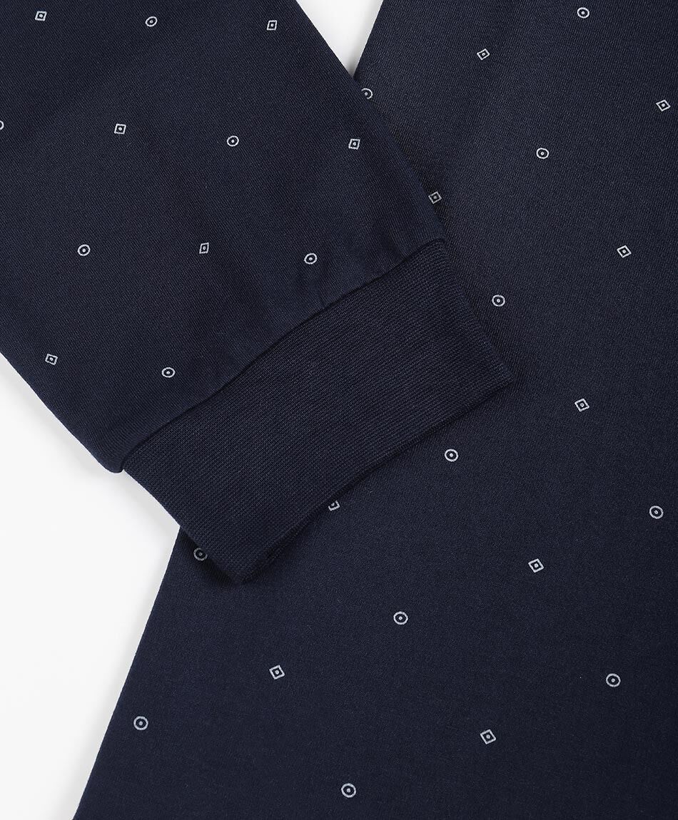 Pijama hombre c&iacute;rculos en contraste