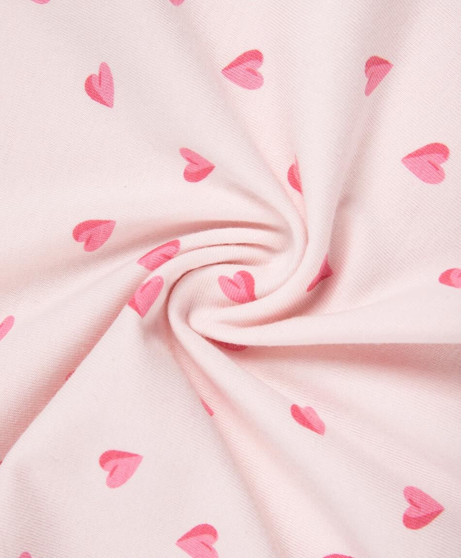Polera beb&eacute; manga larga corazones