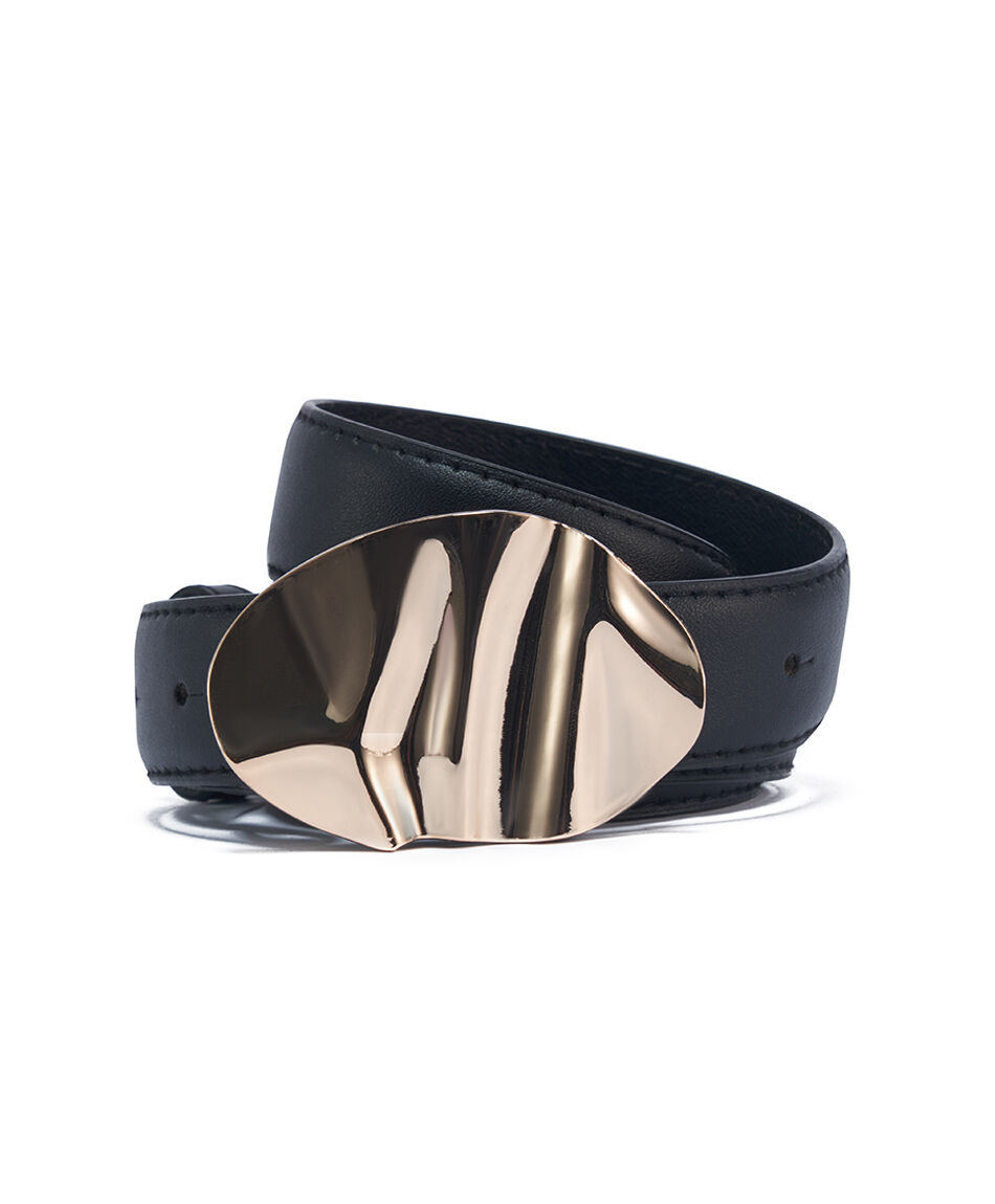 Cintur&oacute;n mujer hebilla abstracta