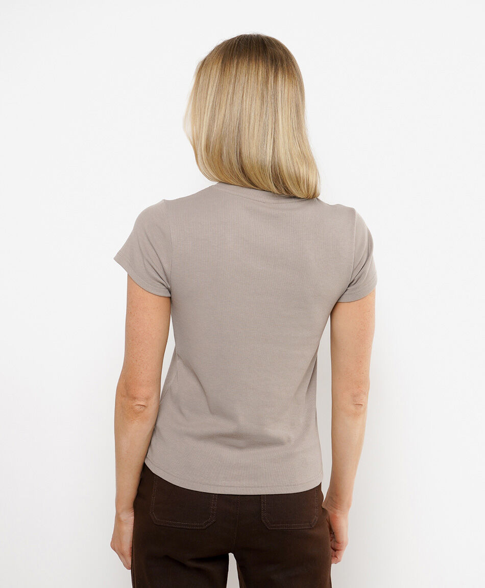 Polera mujer acanalada