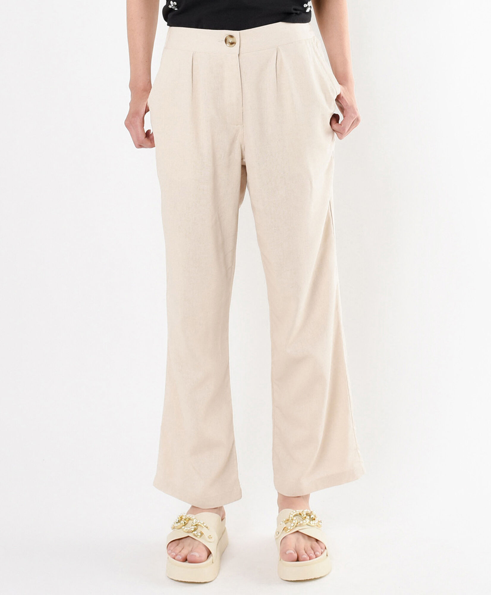 Pantalón mujer botón Pantalón mujer botón
