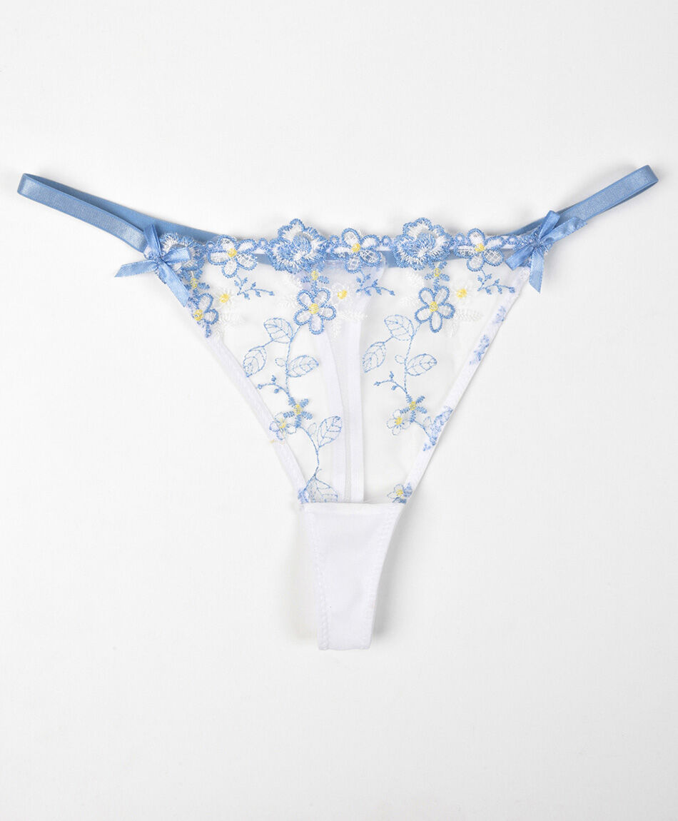 Colaless mujer florcitas azul