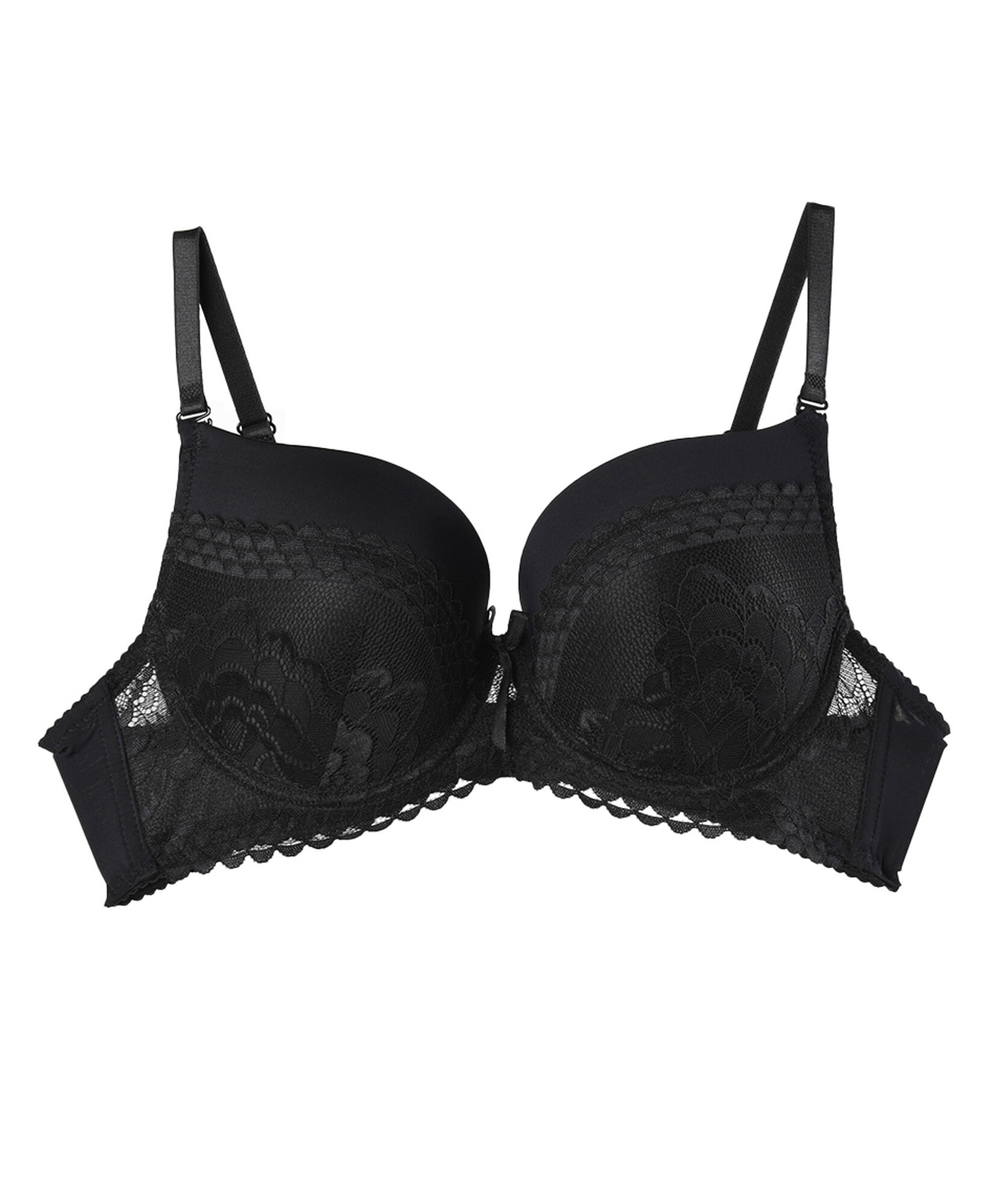 Sostén mujer liso mix push up escote en v Sostén mujer liso mix push up escote en v