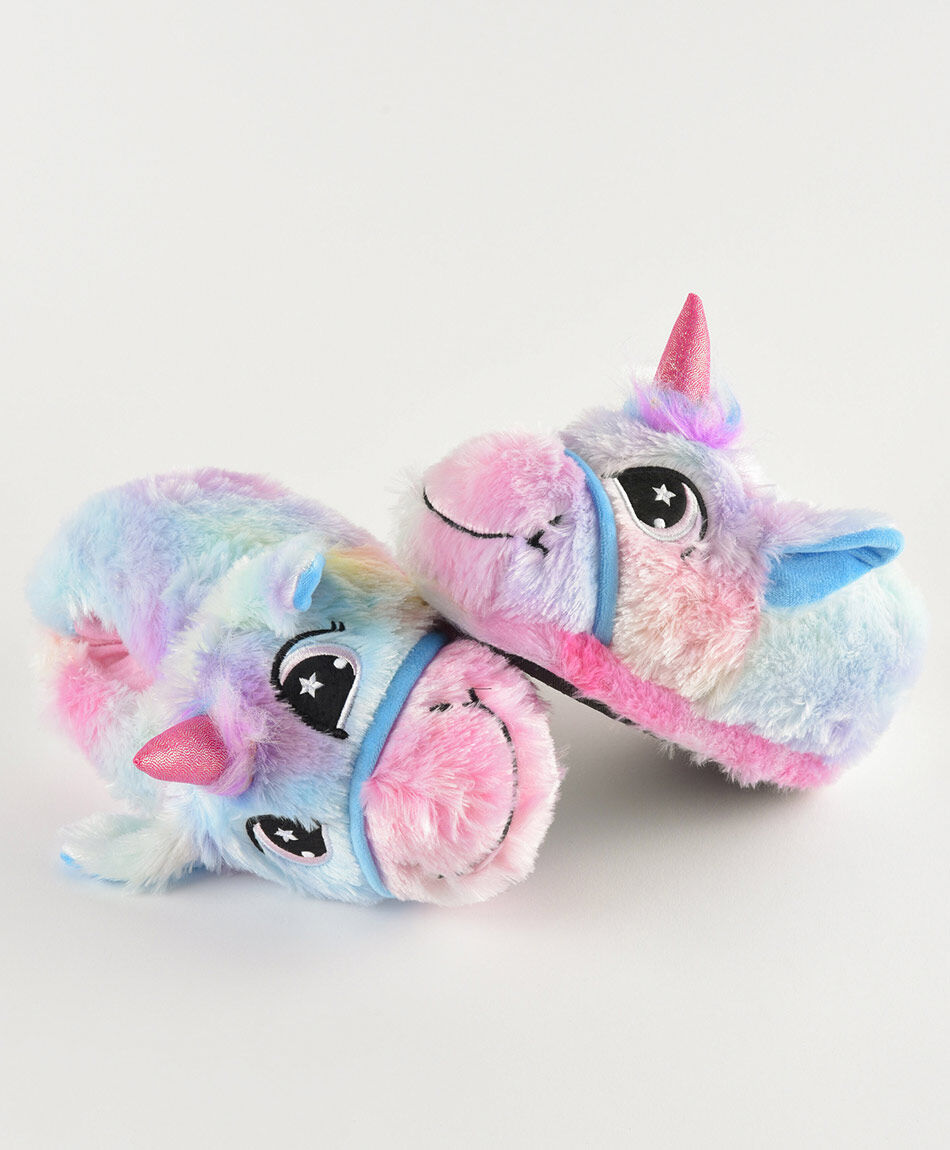 Pantufla infantil unicornio
