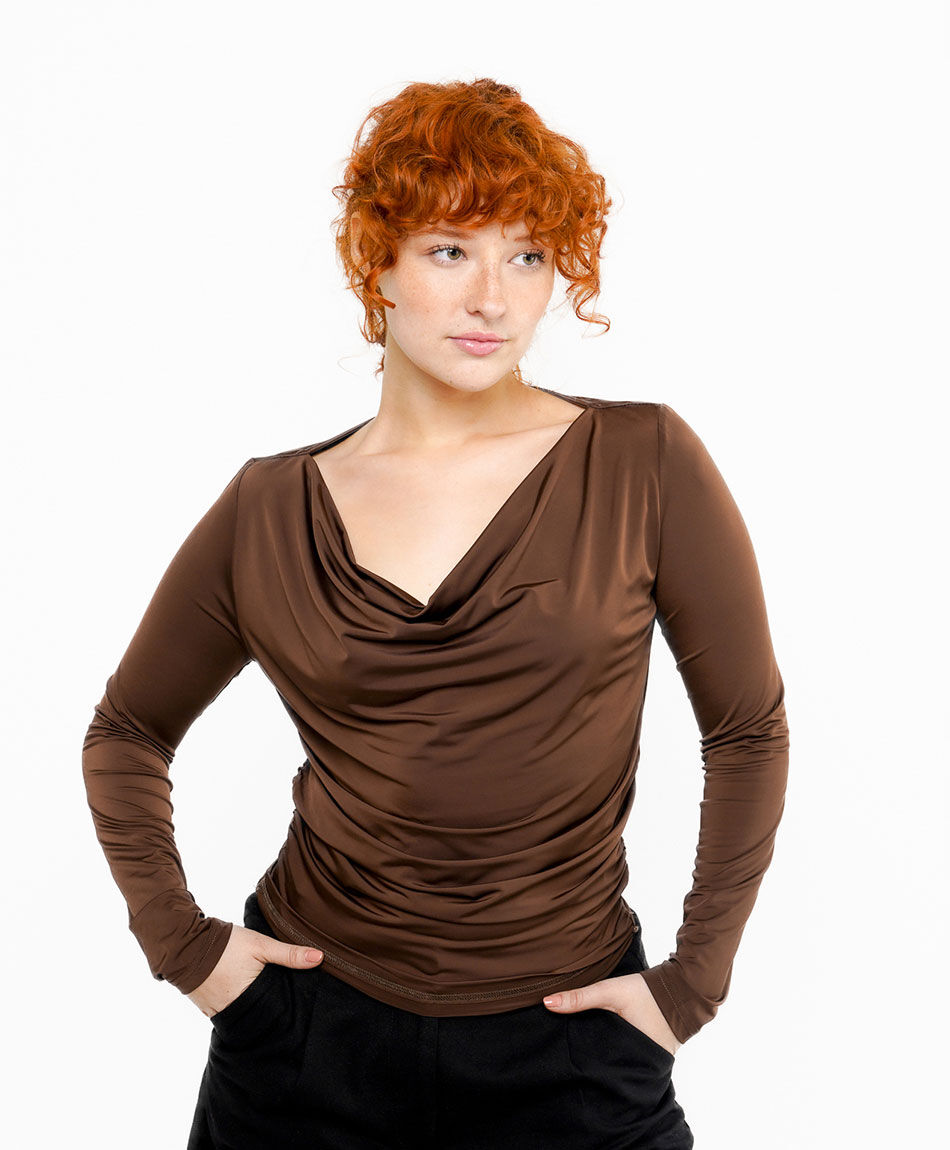 Polera mujer comfy brown