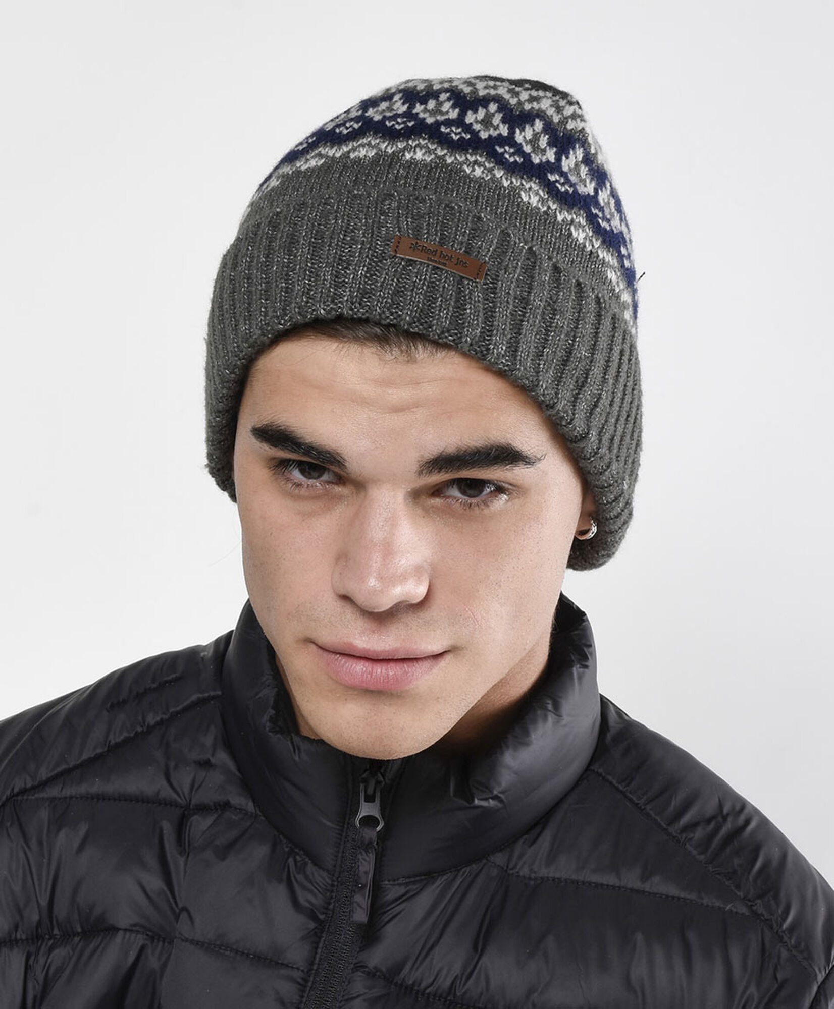 Gorro hombre tejido nórdico Gorro hombre tejido nórdico