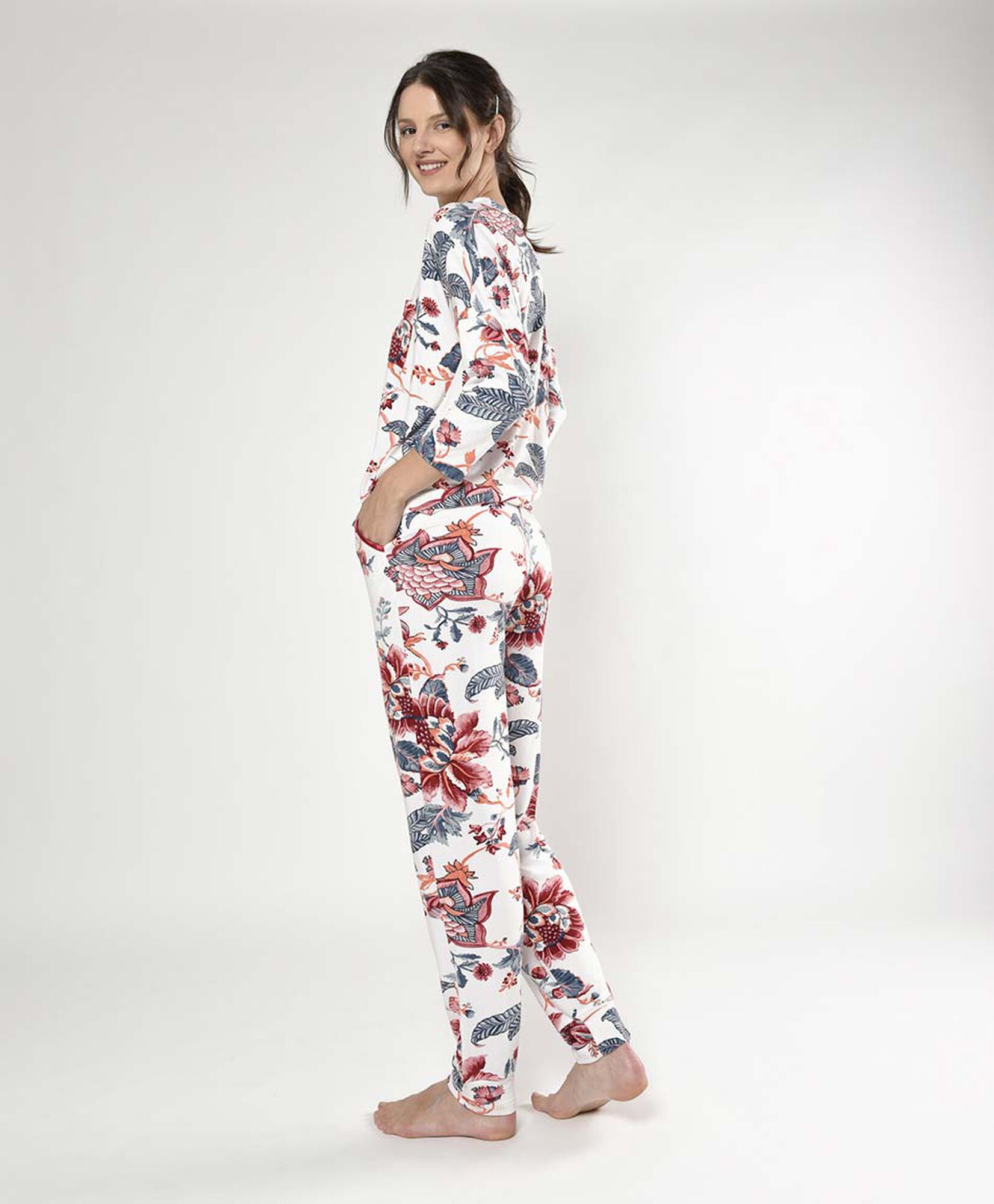 Pijama mujer floreado 2 piezas Pijama mujer floreado 2 piezas