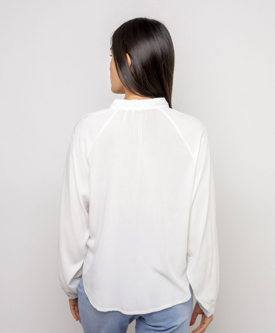 Blusa mujer manga larga encaje