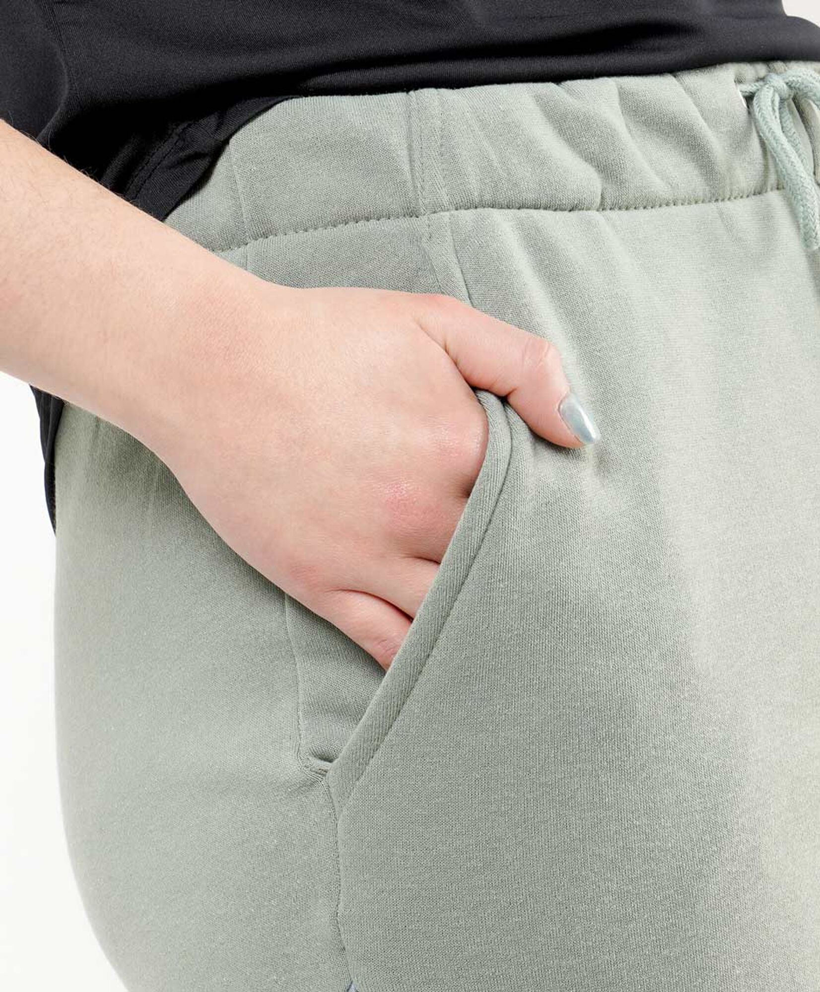 Pantalón deportivo mujer verde costuras Pantalón deportivo mujer verde costuras