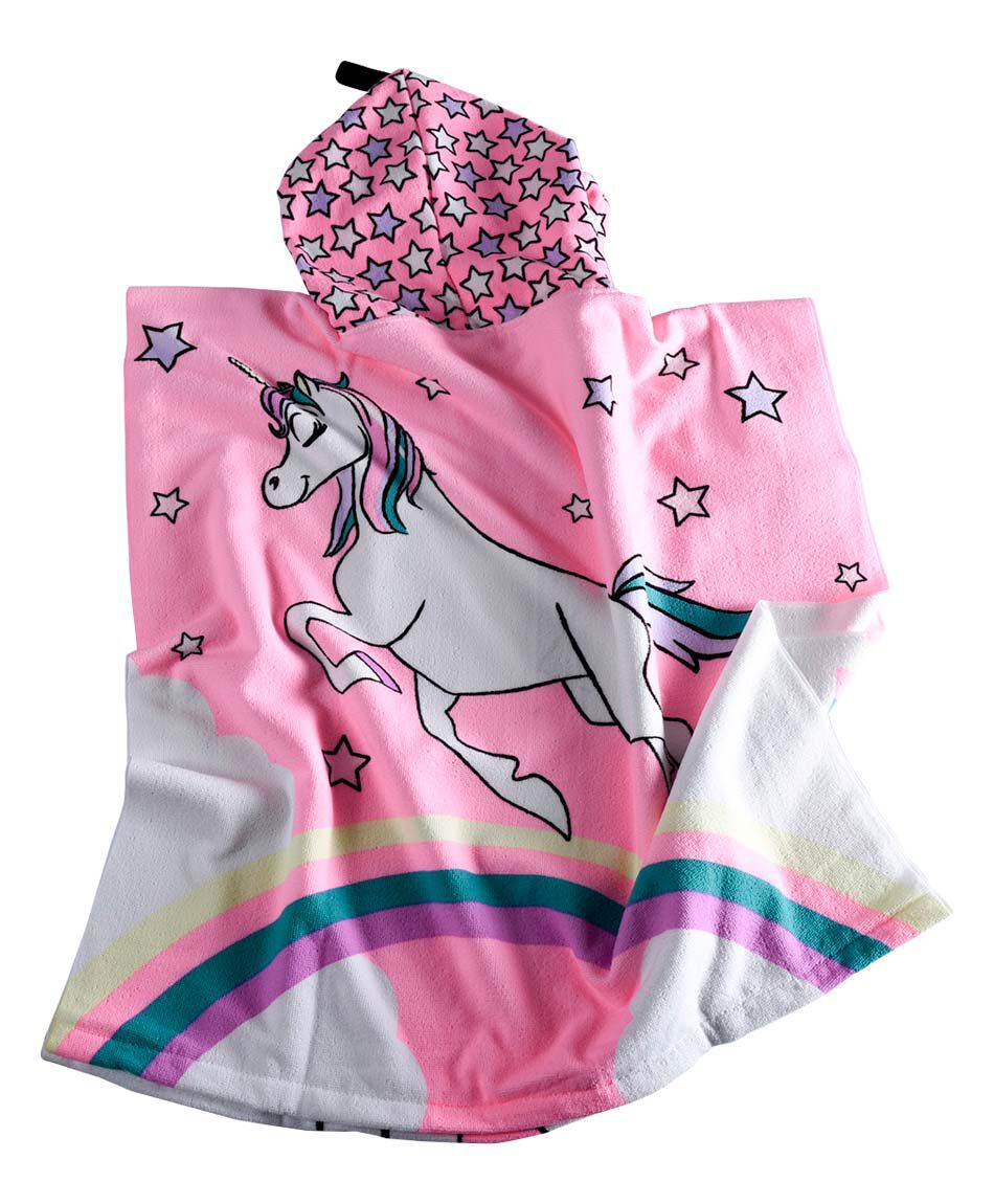 Poncho capucha unicornio