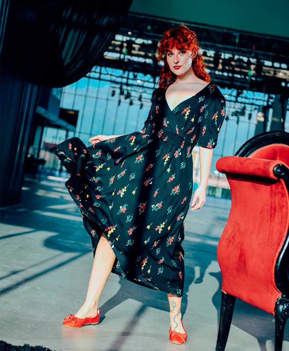 Vestido mujer estampado flores