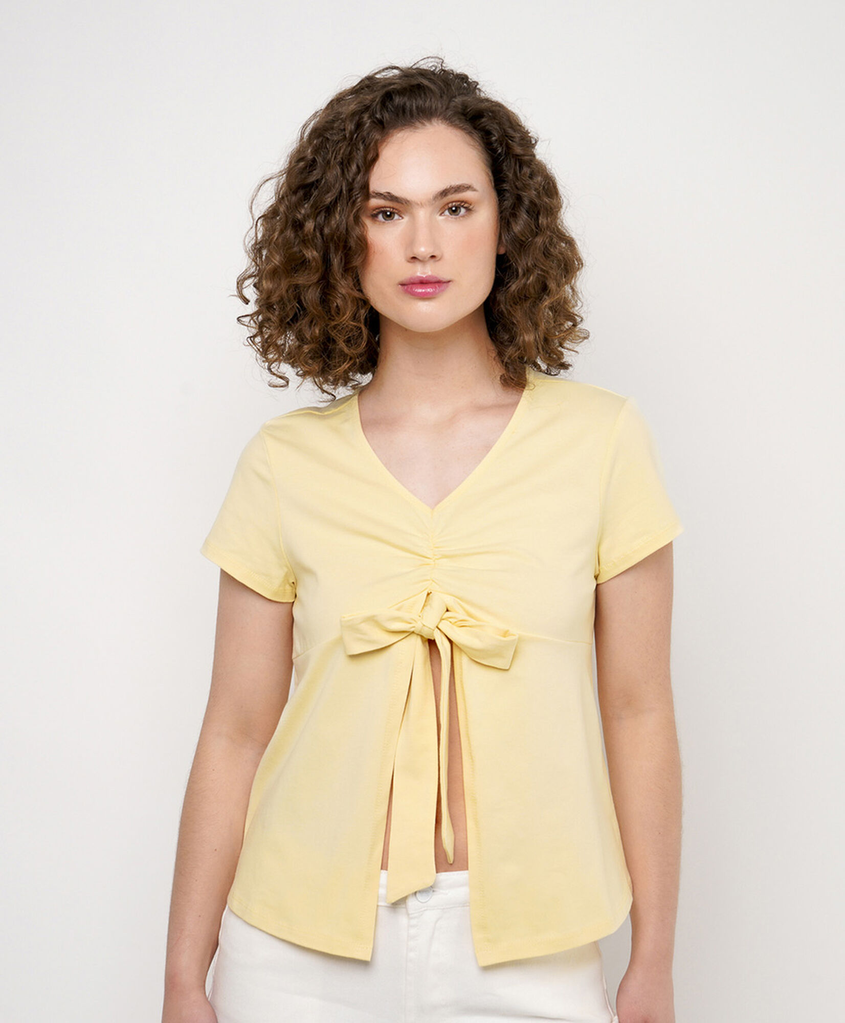 Polera mujer nudo frontal Polera mujer nudo frontal