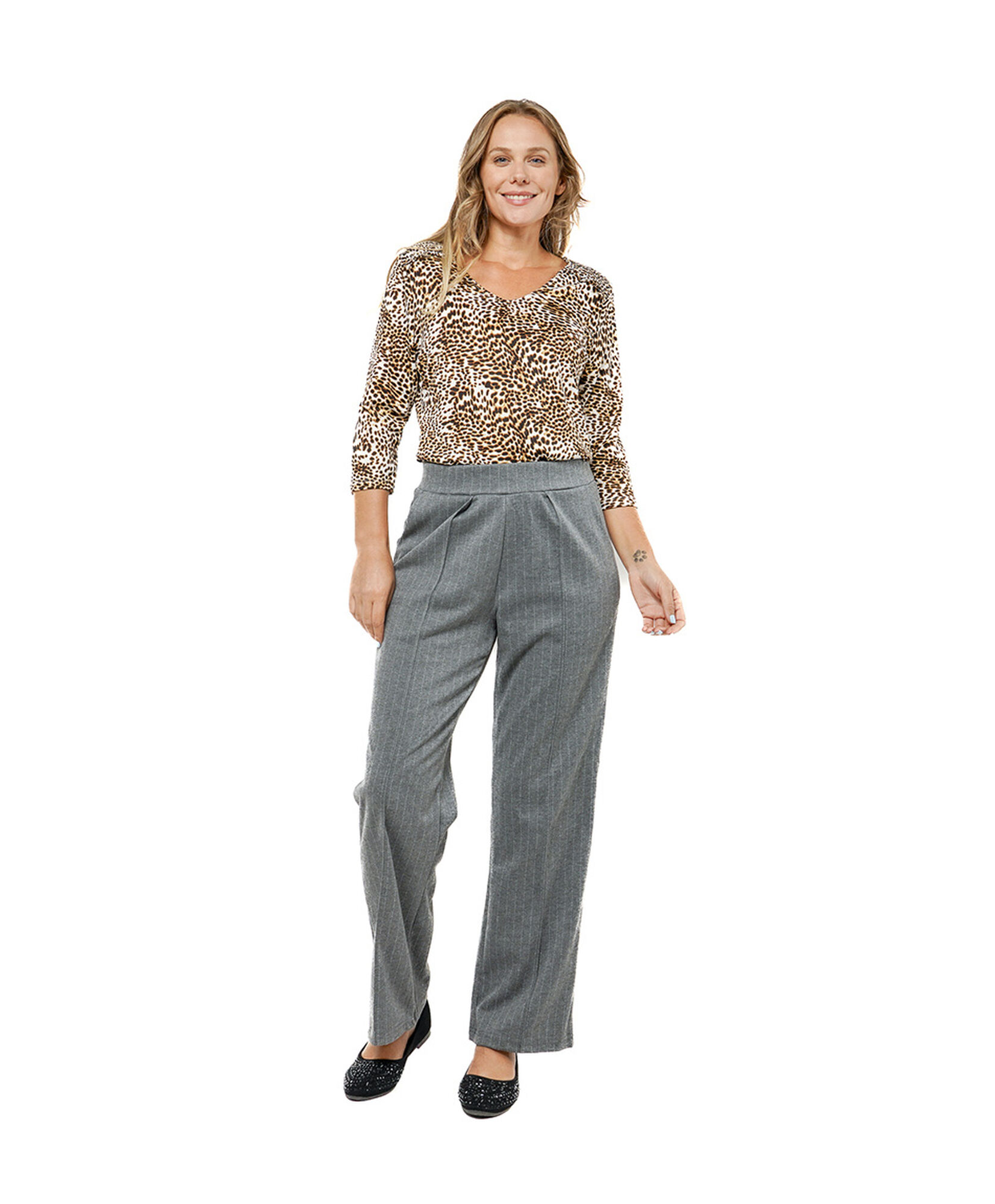 Pantalón mujer pinzas líneas Pantalón mujer pinzas líneas
