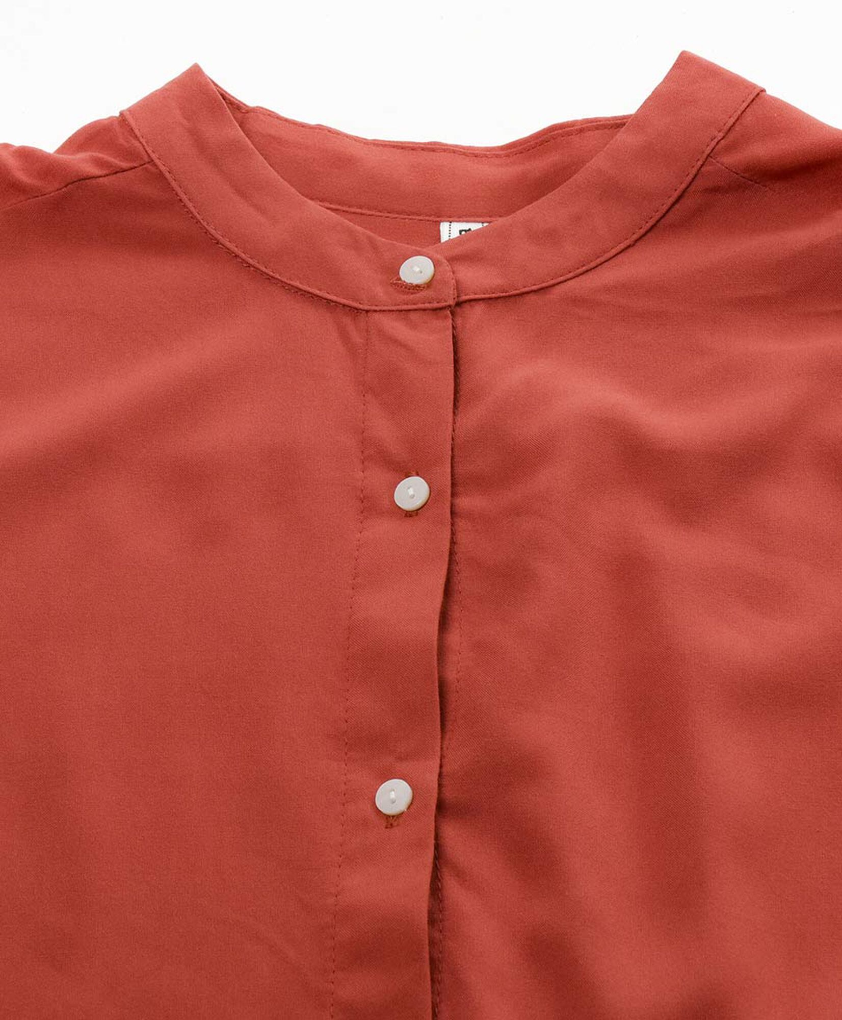 Blusa mujer botones cuello mao Blusa mujer botones cuello mao