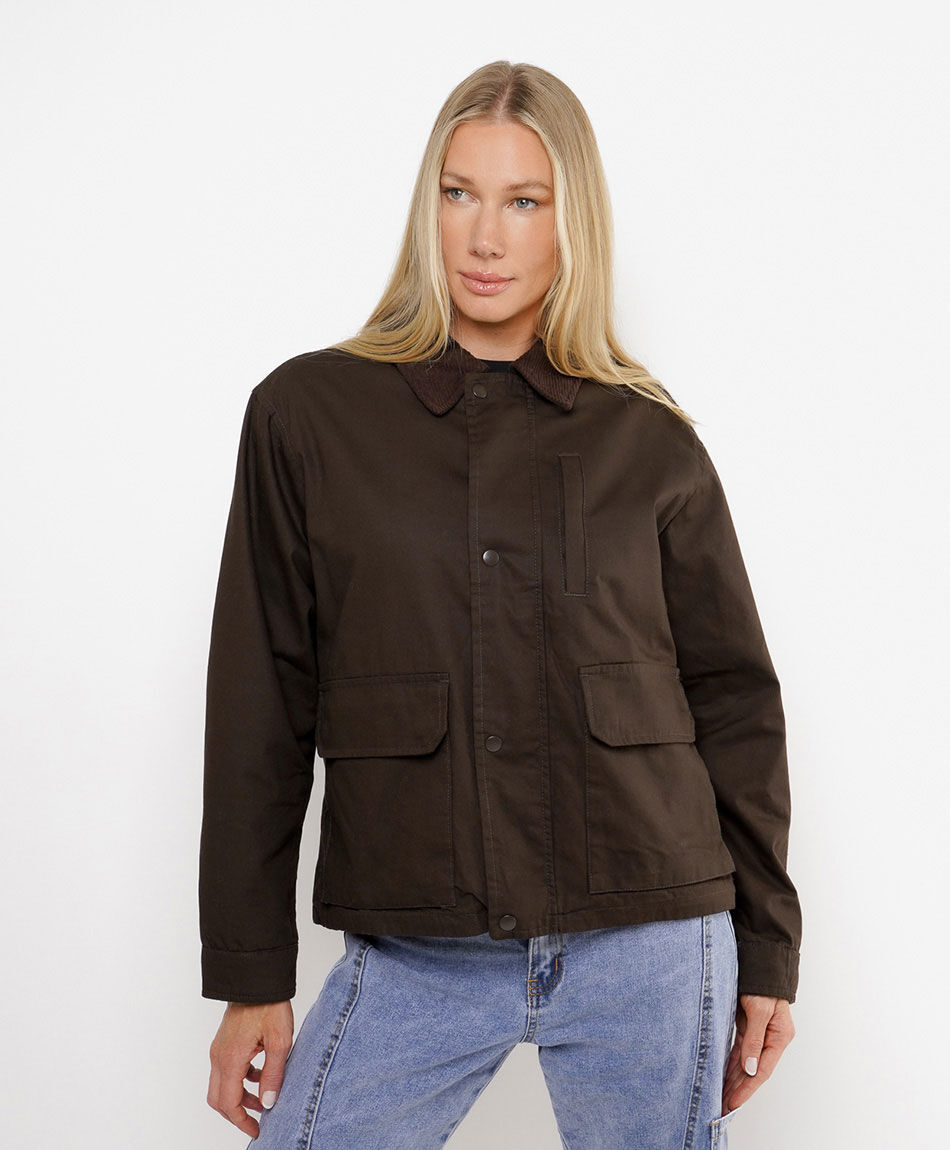 Chaqueta mujer forrado escoc&eacute;s