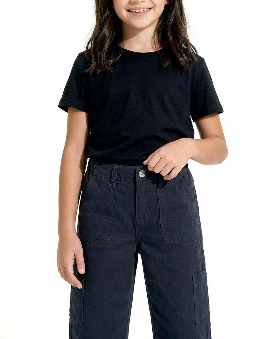 Pantal&oacute;n ni&ntilde;a estilo cargo ancho