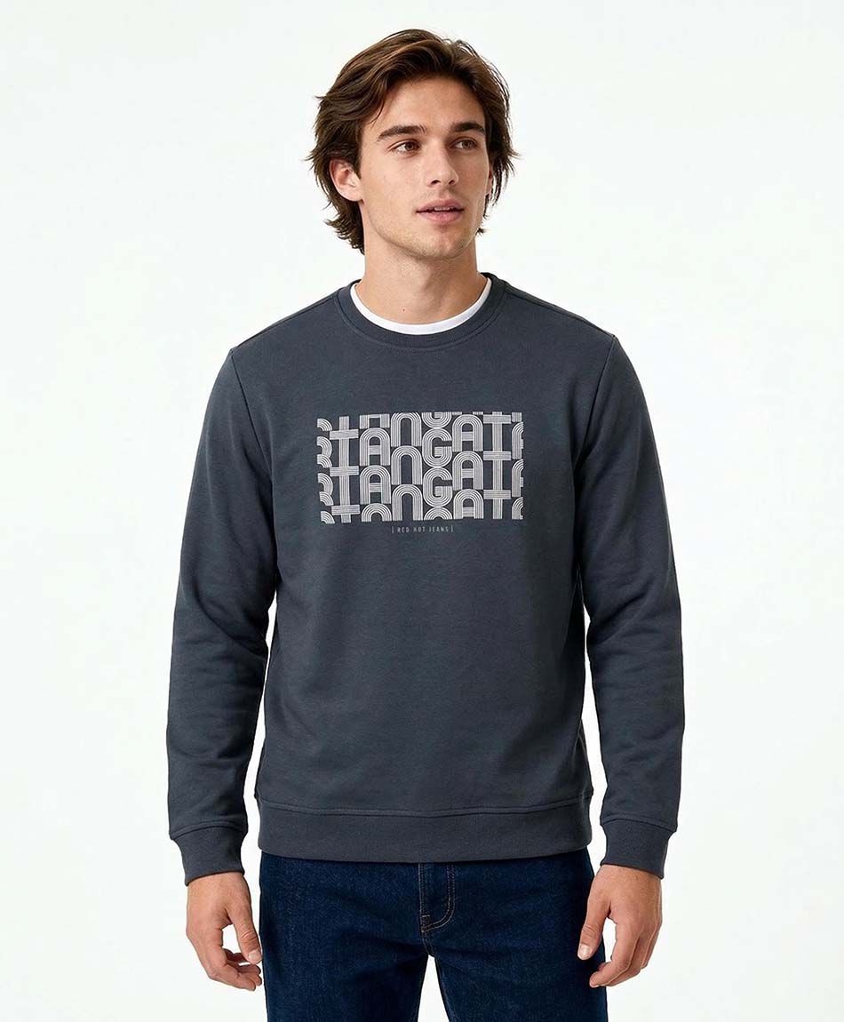 Poler&oacute;n hombre cuello redondo navy