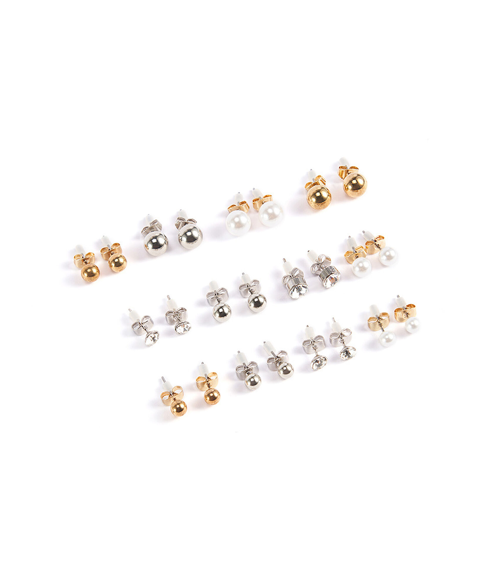 Set 12 aros mujer perlitas Set 12 aros mujer perlitas
