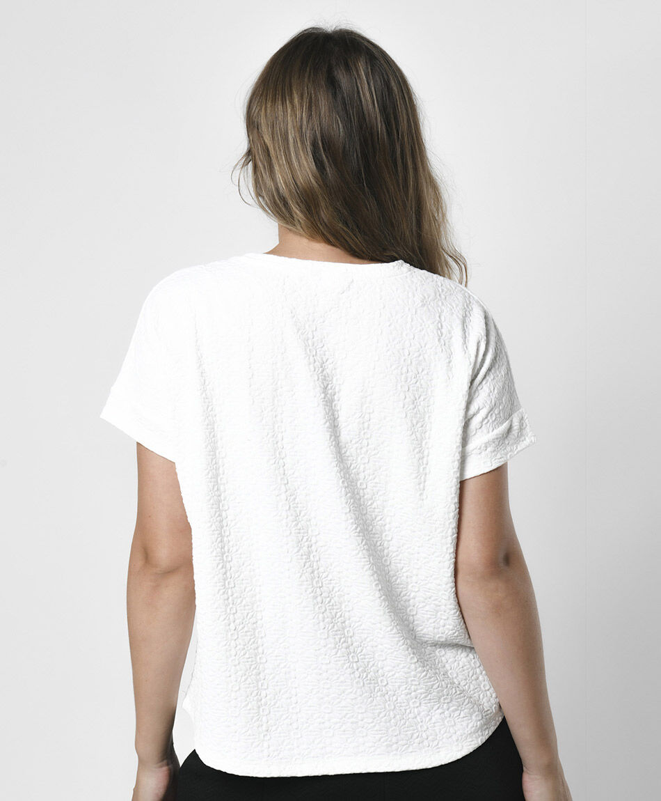 Polera mujer texturizada oversize