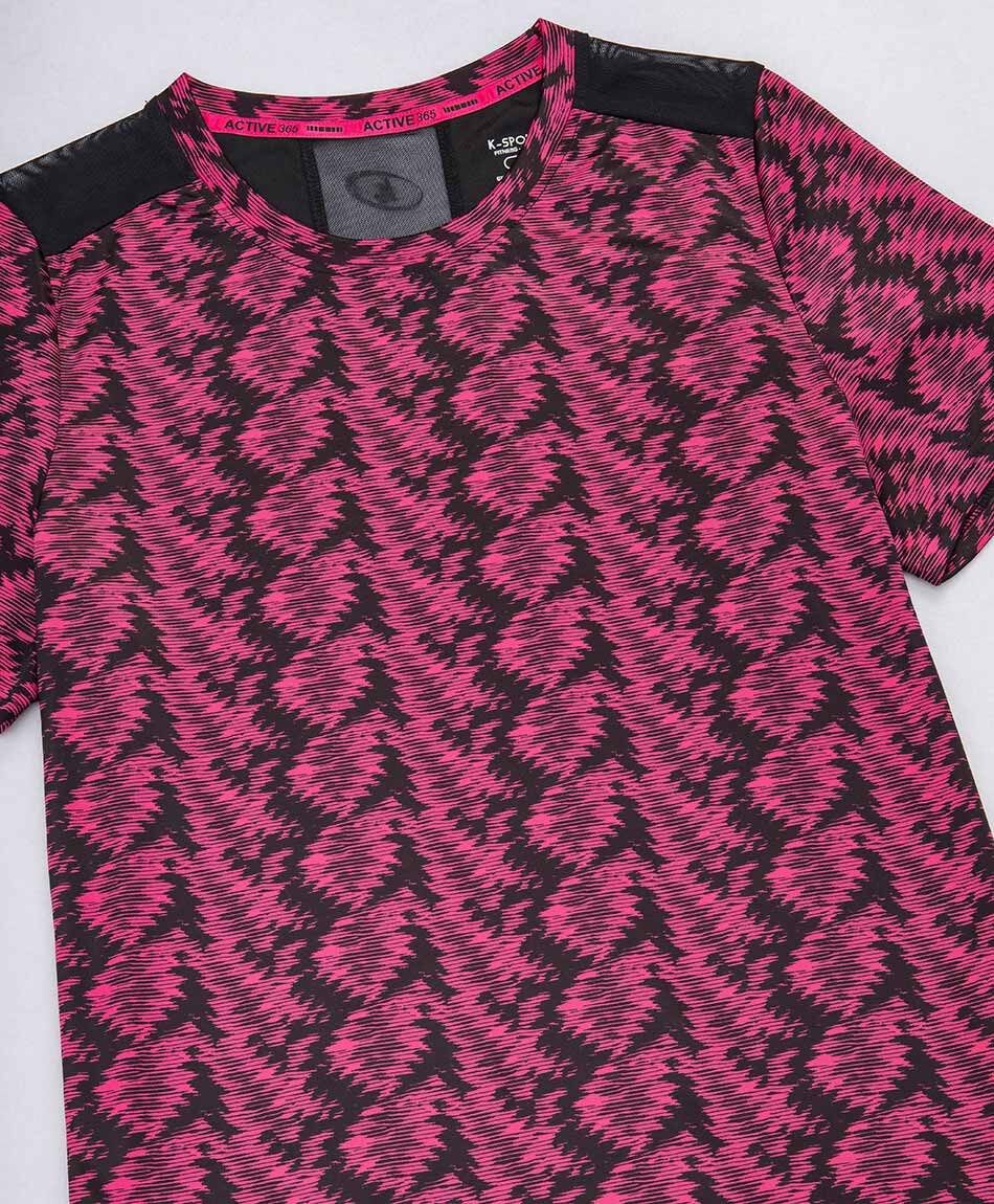 Polera deportiva mujer print frontal