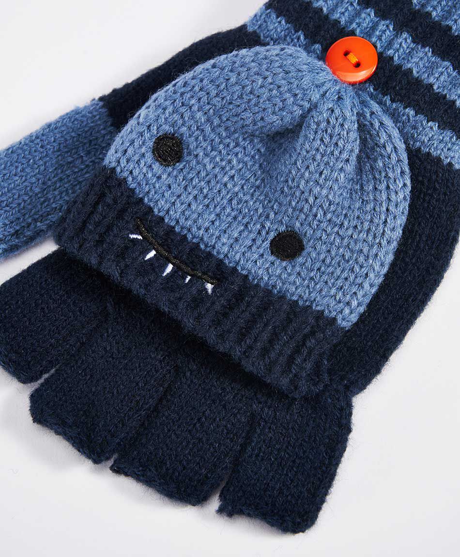 Guantes ni&ntilde;o moster azul