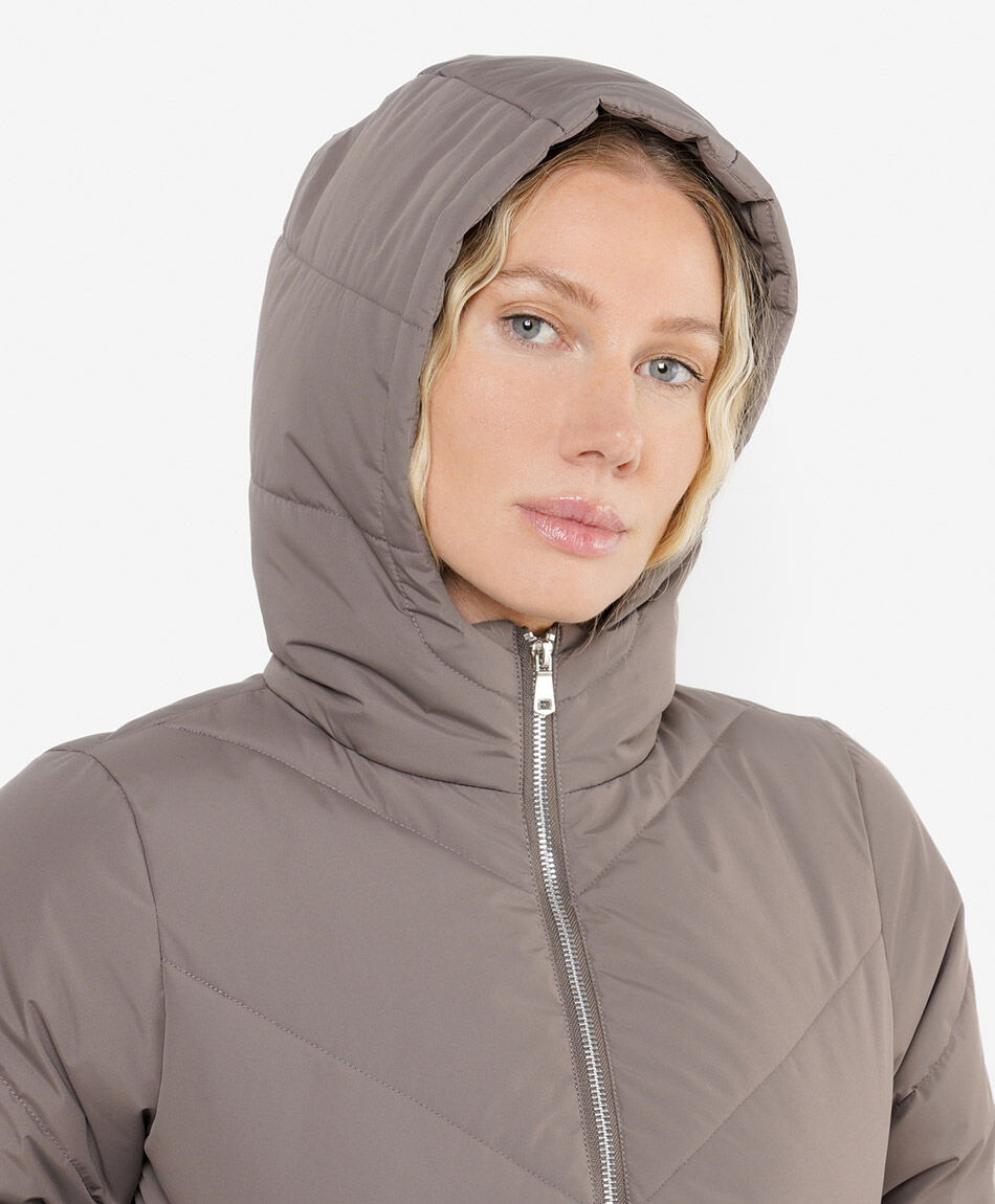 Parka mujer costura diagonal
