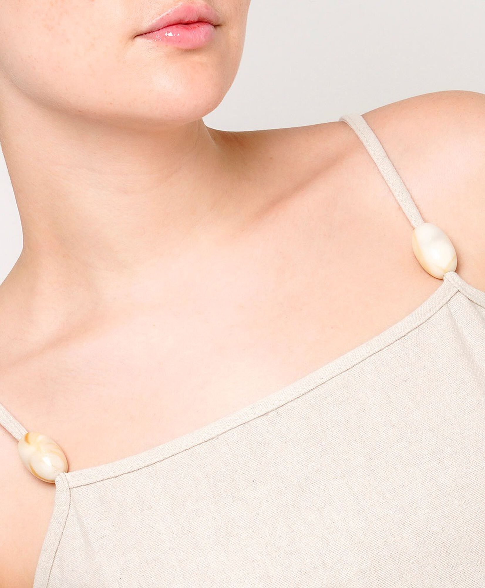 Blusa mujer accesorio lino Blusa mujer accesorio lino