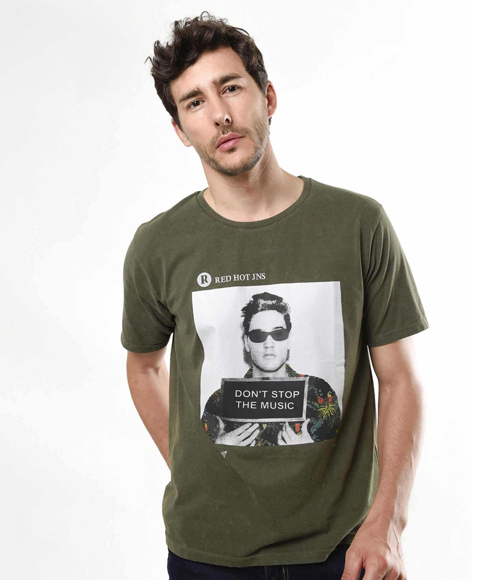 Polera hombre desgastada música Polera hombre desgastada música