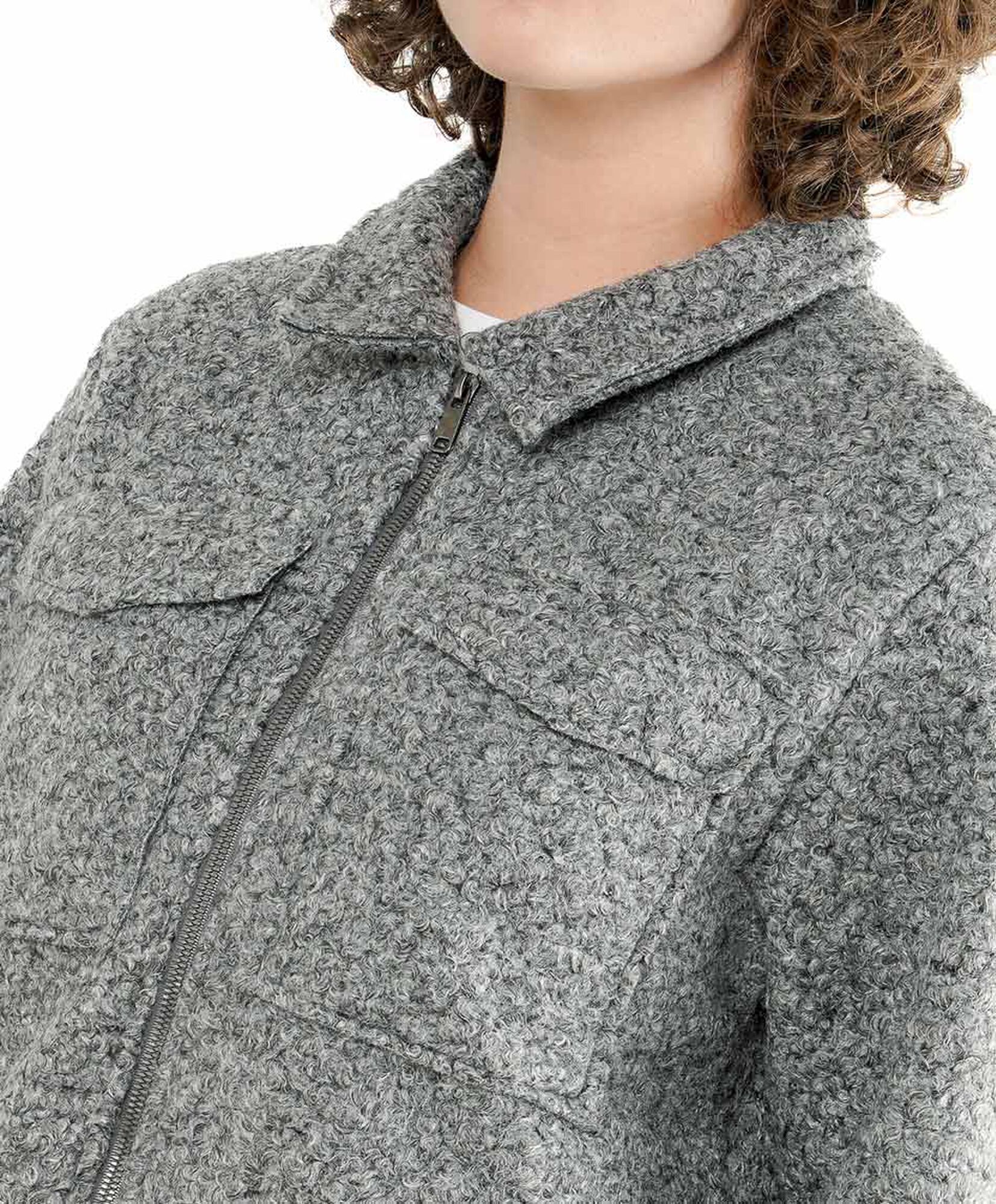 Chaqueta mujer doble bolsillo corta Chaqueta mujer doble bolsillo corta